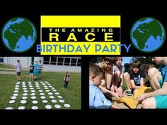 the amazing race birthday party is in progress