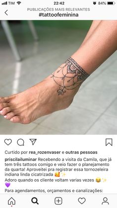 a person's foot with tattoos on it and the caption in spanish below