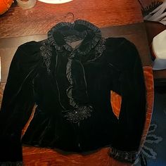 There Are So Many Parts To This Jacket I Realized How Much Women Had To Do When Going Out . Not In Very Good Shape But With A Little Tlc This Would Be Great. Outfit References, Girl Braids, Gothic Clothes, Be Great, Antique Victorian, Black Beads, Going Out, Two By Two, Braids