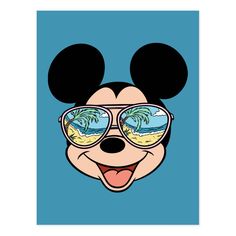 mickey mouse with sunglasses on his face