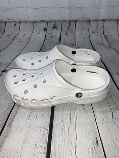 NEW Crocs Baya Unisex Slip On Clogs Mens 10/Womens 12 White 10126-100. Outdoor White Clogs With Removable Insole, White Outdoor Clogs With Removable Insole, Crocs Baya, New Crocs, Clogs, The 100, Slip On, Sandals, 10 Things