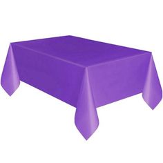 a purple tablecloth on a white background