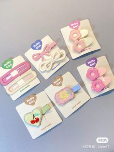 Cute Hair Accessories Kawaii, Kawaii Hair Clips Diy, Kawaii Accessories Hair Styling Tools, Cute Hair Pins Kawaii, Kawaii Hair Clips, Diy Gifts To Sell, Hair Tie Accessories, Study Stationery