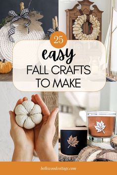 fall crafts to make with the title overlay