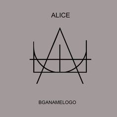 the logo for an art project called'alice ', which is designed in black and white