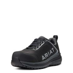 Outpace™ Composite Toe Safety Shoe | Ariat Composite Toe Work Shoes, Most Comfortable Safety Shoes, Womens Safety Toe Shoes, Women Safety Shoes, Shoe Sign, Work Sneakers, Best Shoes, Tractor Supply, Work Safety