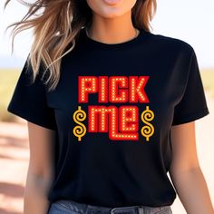 Get noticed on the show with our Retro Price is Right Shirt, featuring "Pick Me" and iconic Price is Right dollar signs! Perfect for aspiring contestants, this Pick Me Game Show Shirt is a must-have for fans of Drew Carey and the Bob Barker era. Wear it to the Price is Right Live Contestant event and make sure you're ready to "Come On Down!" Please let me know if you have any questions. We love custom order requests!! All designs can be put on sweatshirts, hoodies, tanks, mugs, just send me a me Price Is Right Shirts, Bob Barker, Carey Price, Dollar Signs, Drew Carey, Price Is Right, Game Show, I Am Game, Festival Season