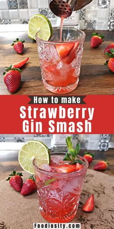 how to make strawberry gin smash