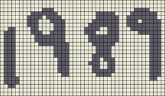 a cross stitch pattern with the letter p in black and white