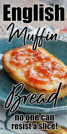 an english muffin bread with ketchup on it and the words no one can resist a slice