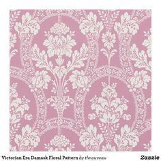 a pink and white wallpaper pattern with floral designs on the side, in an ornate manner