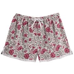 Women's Printed Pajama Shorts - Set of 7 | Signals Summer Pajama Shorts With Lace Trim, Cotton Shorts With Elastic Waistband For Pajama Party, Cotton Pajama Shorts With Lace Trim For Spring, Summer Loungewear Shorts With Lace Trim, Cotton Shorts With Lace Trim For Daywear, Lace Trim Shorts For Pajama Party, Summer Lace Trim Loungewear Shorts, Short Cotton Bottoms With Lace Trim, Cotton Shorts With Lace Trim