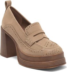 MIA Yisel Platform Loafer Pump (Women) | Nordstromrack High Heel Platform Loafers For Fall, Chunky Platform Block Heel Loafers For Spring, Elegant High Heel Platform Loafers For Spring, Chic Platform Loafers With Padded Heel, Spring Synthetic High Heel Platform Loafers, Chunky Platform Heels For Office In Spring, Closed Toe Platform Loafers For Office In Spring, Spring Office Platform Loafers With Almond Toe, Chic Platform Loafers With Padded Heel And Round Toe