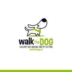 the logo for walk the dog, which is designed to look like a dog with its mouth