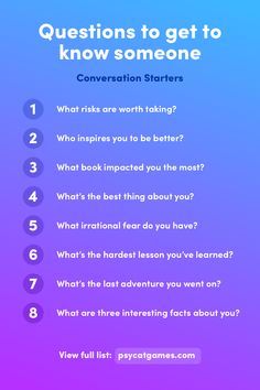 the questions to get to know someone on conversational starter boards for kids and adults