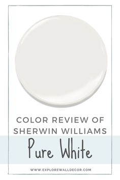 the white paint color is sherylin williams's pure white, and it looks like