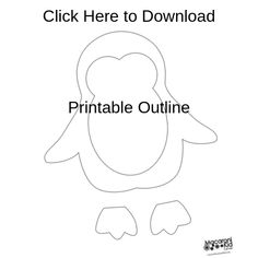 a penguin cut out with the words printable outline