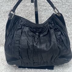 Dolce & Gabanna Miss Brooke Leather Hobo Black. Pre-Owned. Minor Signs Of Wear, Stains. See Pictures Designer Hobo Bag For Formal Occasions, Designer Textured Leather Hobo Bag For Shopping, Designer Soft Leather Hobo Bag For Formal Occasions, Designer Hobo Bag With Handle Drop, Designer Soft Leather Hobo Bag, Designer Black Hobo Bag For Formal Occasions, Designer Hobo Bag With Silver-tone Hardware For Formal Occasions, Designer Formal Hobo Bag With Silver-tone Hardware, Designer Black Hobo Bag With Detachable Handle