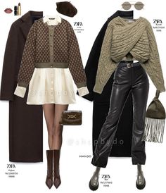 Japan March Outfit, Zara Street Style, Outfit Zara, Classy Winter Outfits, Stylish Winter Outfits, Estilo Preppy, Fashion Capsule, Work Life, Kpop Outfits