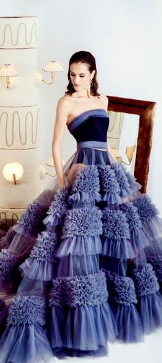 Luxury Purple Ruffled Gown, Christian Siriano 2023 Spring, Christian Siriano 2024, Christian Siriano Pre Fall 2023, Christian Siriano 2022, Runway Gowns, Net Dress, Wedding Dress Patterns, Eve Dresses