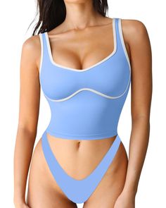 PRICES MAY VARY. Seamed Underbust Padded Crop Tops: Wireless push up workout tops, Medium impact supportive sports bra with built in bra Sweetheart Neckline Sports Bra: Slimming fitted workout gym tops, Thick wide strap compression tank tops, Athleisure loungewear cami tops Longline Basic Yoga Tops: 75% Nylon + 25% Spandex, Thick material no see-through, 4 way stretchy, Breathable sweat wicking, Buttery soft ultra flattering Occasions: This Seamed Underbust Crop Top is perfect for gym, yoga, wor Athleisure Loungewear, Supportive Sports Bra, Compression Tank Top, Push Up Workout, Bra Image, Basic Workout, Supportive Sports Bras, Basic Yoga, Lounge Lingerie