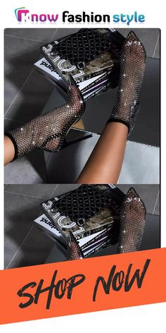 knowfashionstyle Black Fashion Sexy Casual Hollowed Out Patchwork Rhinestone Pointed Shoes Trendy Rhinestone Heels For Night Out, Chic Heels With Rhinestone Rivets For Night Out, Trendy Rhinestone Party Heels, Pointed Shoes, Point Shoes, Wholesale Fashion, Shoes Online, Pumps Heels