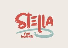 the logo for stella fun swahes