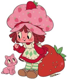 Vintage Strawberry Shortcake Dolls, Strawberry Shortcake Cartoon, Strawberry Shortcake Cake, Strawberry Art, Strawberry Shortcake Characters, Cake Drawing, Strawberry Shortcake Doll, Vintage Strawberry Shortcake, Anime Room