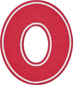 a red and white circle with the letter o on it