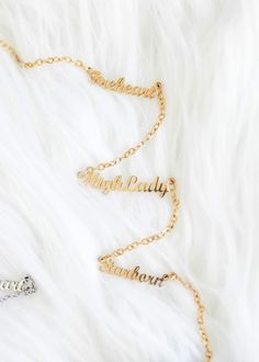 maas women necklace – The Common Room Personalized Adjustable Chain Necklace, Trendy Gold Charm Necklace For Best Friend, Trendy Personalized Chain Necklace For Gift, Trendy Adjustable Chain Name Necklace As Gift, Trendy Name Necklace With Adjustable Chain, Adjustable Nameplate Chain Necklace, Trendy Adjustable Name Necklace For Gifts, Trendy Gold Charm Necklaces For Personalized Gift, Charm Necklace With Adjustable Chain For Best Friend Gift