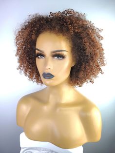 Tapered Afro, Curly Highlights, Curly Afro Wig, Shaved Side Hairstyles, Crochet Wig, Curly Bob Wigs, Remy Hair Wigs, Afro Wigs, Cap Fits