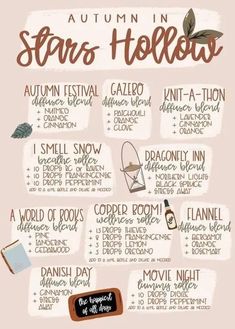 Unique Diffuser Blends, Autumn Diffuser Blends, Scent Recipes, Crunchy Life, Essential Oils Young Living, Eo Blends, Fall Essential Oils, Fall Diffuser Blends