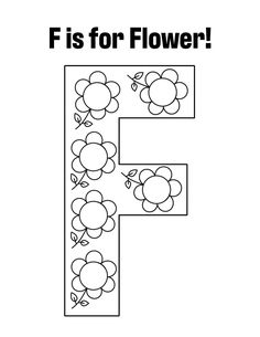 the letter f is for flower printable worksheet with flowers on each letter