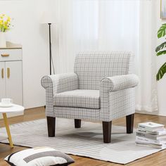 Winston Porter Linen Accent 28.07" Modern Upholstery Armchair & Reviews | Wayfair