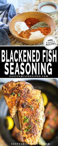 blackened fish seasoning recipe in a skillet