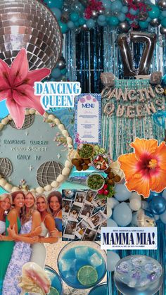 Mama Mia birthday party Mama Mia Theme, 17th Birthday Party Ideas, 14th Birthday Party Ideas, 17th Birthday Ideas, 22nd Birthday, Theme Birthday Party, Mama Mia, 14th Birthday, 17th Birthday