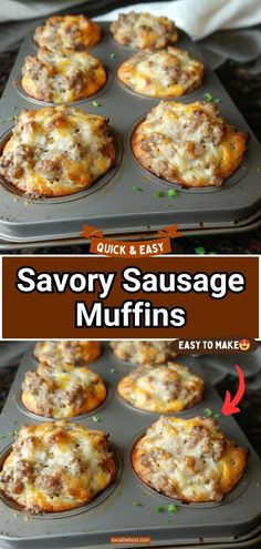 an image of savory sausage muffins recipe