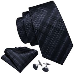 Brand: Barry Wang Material: 100% Silk What You Get: Same design Tie, Pocket Square & Cufflinks? Size: Necktie in 59" Length & 3.35" width at the tip, pocket square in 9"x 9"size Quality: Barry Wang Focus on Ties for Many Years, Good Quality Interlining Makes Our Ties Weighted and Elastic, Which are Easily Designed for A Perfect Knot.For More Quality Stylish Ties with Unbeatable Price, Please Click Our shop to Check More.With So Much Choice and Impeccable Quality, There's No Excuse Not to Have A Black Suit And Tie Accessories For Father's Day, Black Suit And Tie Accessories For Father's Day Gift, Classic Black Pocket Square Gift, Black Cufflinks For Black Tie And Father's Day, Black Cufflinks For Black Tie, Father's Day, Black Tie Cufflinks For Father's Day, Black Pocket Square For Father's Day, Prom Gift, Mens Silk Ties