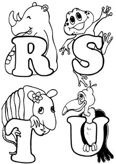 the letter r is for animals coloring page