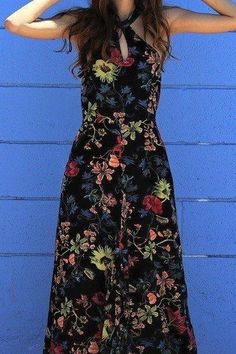 Our Floral Keyhole Mock Neck Maxi Dress is the perfect lightweight maxi for summer! Black with multi colored bright floral print. Mock neck with button closure on neck Keyhole in front and back Elastic waistband 100% Rayon - No stretch Fits true to size Slit up middle of front (17" from bottom) Model is wearing a small Small Measurements: Bust 36", Waist 26", Hip 42", Length 54" neck to hem Mock Neck Maxi Dress, Summer Black, Dress Ideas, Multi Colored, Mock Neck, Floral Print, Floral Prints, Maxi Dress, Elastic