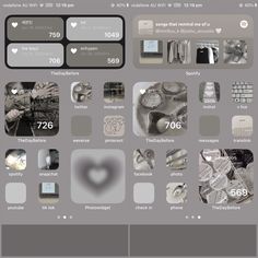 an iphone screen with many different things on it