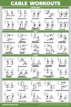 an exercise poster showing the different exercises to do