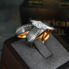 Baseball Rings, Baseball Wedding Rings, Baseball Wedding Bands, Gunmetal Baseball Rings, Gunmetal Wedding Bands, Gunmetal Baseball Wedding Bands, Baseball Jewelry Baseball Wedding Ring, Rose Gold Interior, Baseball Ring, Baseball Jewelry, Wedding Band Black, Baseball Wedding, Black Wedding Band, Black Ring, Ring Black