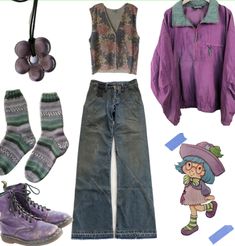 Combo Outfits, Creepypasta Oc, Create Outfits, Hippie Outfits, Mode Inspiration, Dream Clothes, Strawberry Shortcake