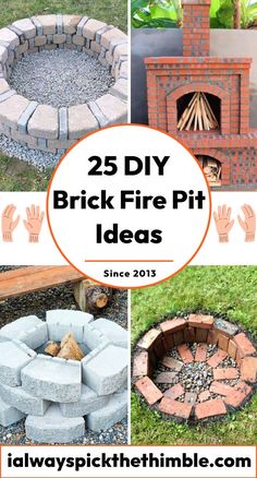 25 diy brick fire pit ideas that are easy to build and great for the backyard