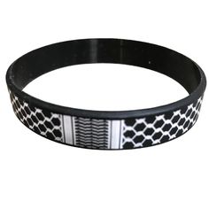 These Kuffiyeh Wristbands are made of rubber and available in 3 colors! Select your favorites from our Black, Green & White bands! Casual Black Band Wristband Bracelet, Casual Black Wristband Bracelet, Casual Black Wristband, Casual Plastic Wristband Gift, Adjustable Casual Wristband, Trendy Black Plastic Bracelets, Trendy Black Band Bracelets, Black Casual Wristband For Friendship, Casual Black Friendship Wristband