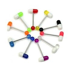 Describe: 100% brand new high quality Color:As shown in the picture Material:Stainless steel Style:Male and female general-purpose Package:10x Tongue nail SKU:YST1606 Bar Piercing, Tongue Piercing Jewelry, Tongue Bars, Tongue Ring, Ring Piercing, Piercing Jewellery, Piercings Unique, Types Of Piercings, Tongue Piercing