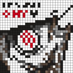 a cross - stitch pattern with an image of two cats on each side and one cat's head in the middle