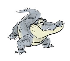 a drawing of an alligator with its mouth open