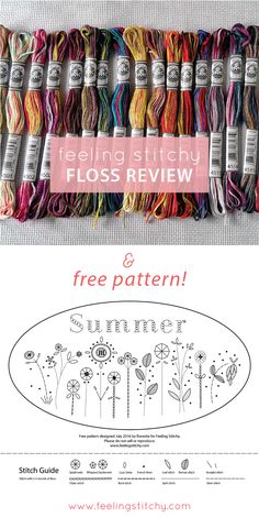 the pattern for this project is free and has been made with embroidery threads, which are